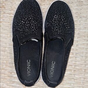 Vionic Black Slip-On Shoes